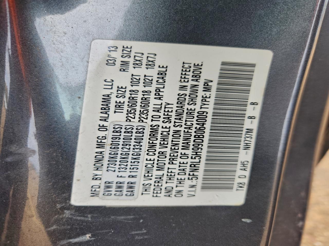 Honda Odyssey Touring Image 2