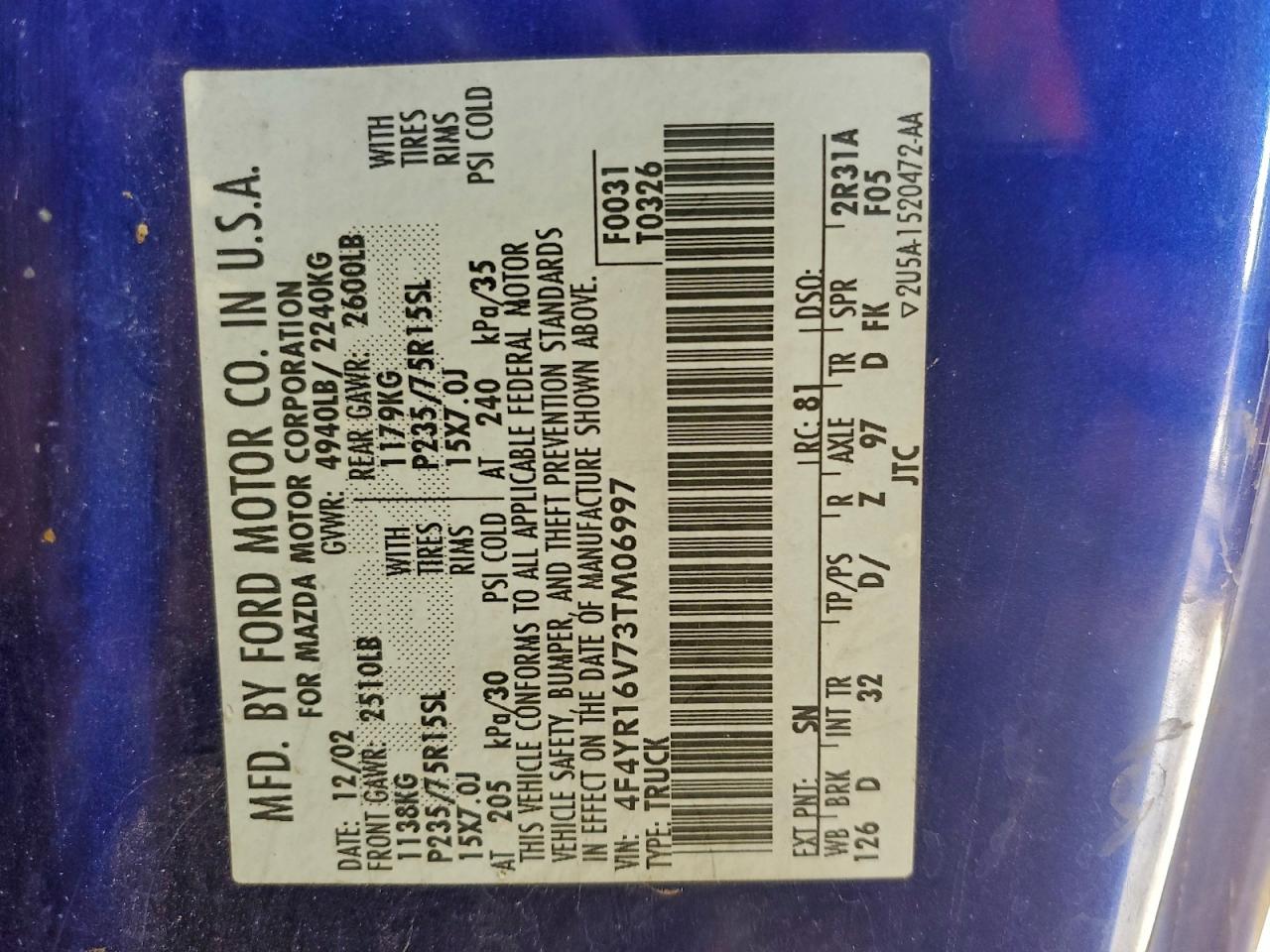 Mazda B Series Cab Plus Image 6